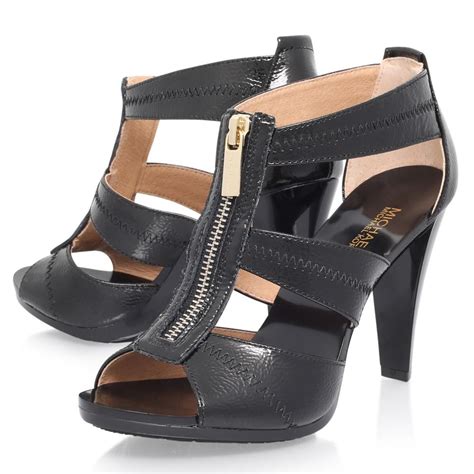 michael kors black zip up heels|Michael Kors black high heels.